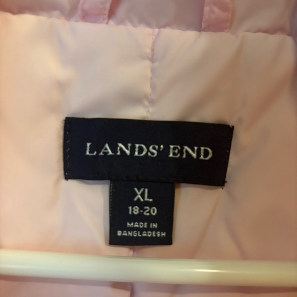 Lands' End Women’s Soft Pink Quilted Puffer Vest Plus Size - Picture 4 of 5